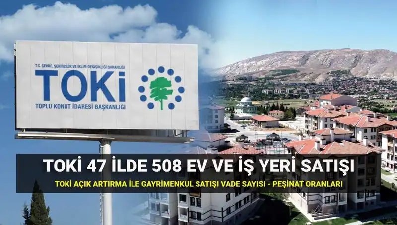 TOKİ 508 Ev ve İş Yeri Satışları: Türkiye’nin 47 İlinde Açık Artırma Başlıyor!