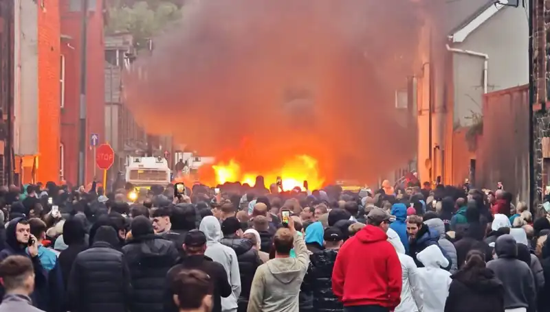 Kuzey İrlanda'da Cinsel Saldırı Protestoları: Evler ve Araçlar Ateşe Verildi